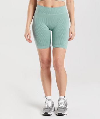 Pantalones Cortos Gymshark Pause Seamless Cycling Mujer Azules | CO 2715FDN